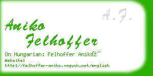 aniko felhoffer business card